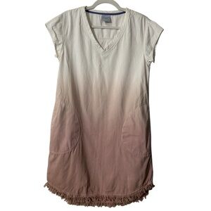 Violet Weekend Pink Ombré Fringe Mini Dress